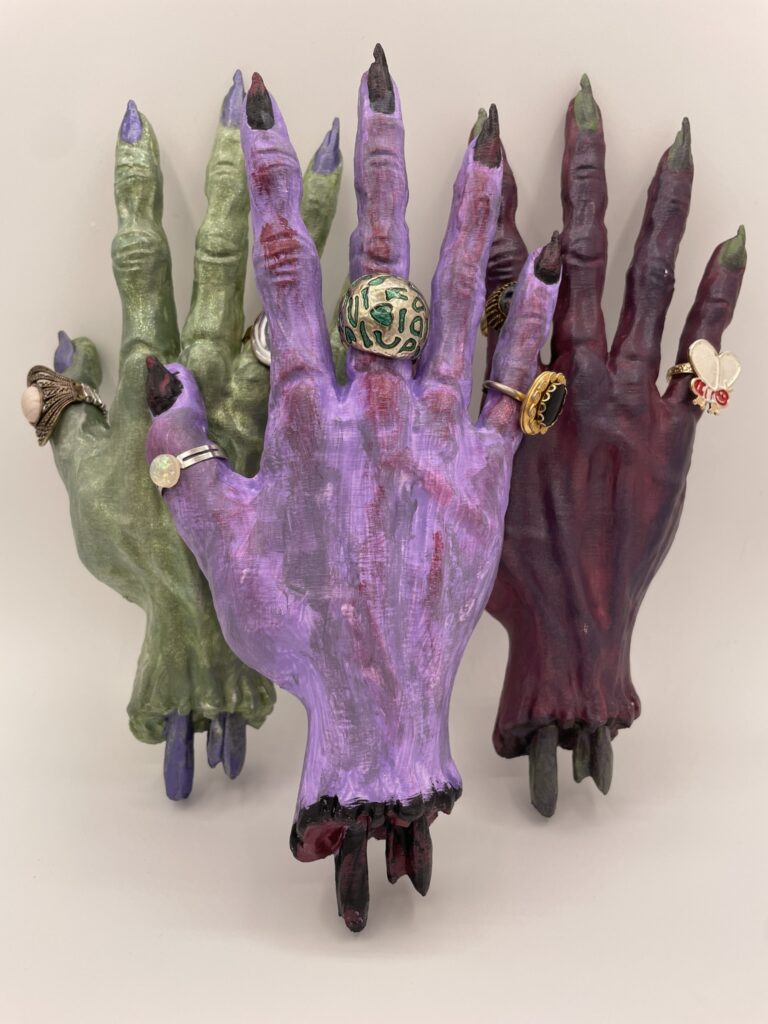 Decorated and painted Hands of Vecna